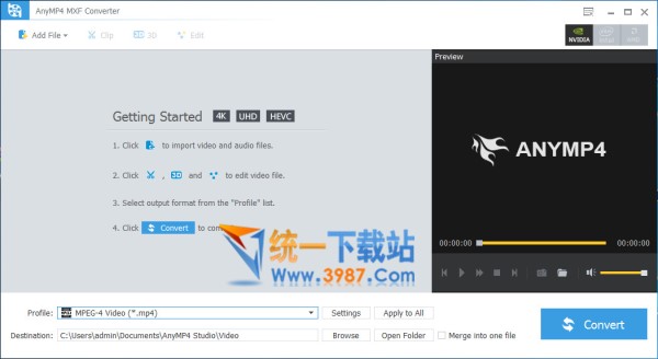 AnyMP4 MXF Converter下载