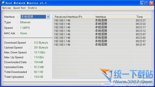 局域网流量监控(Real Network Monitor) 1.4绿色版