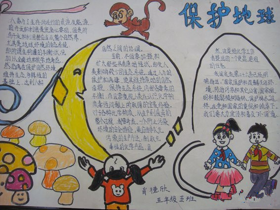 世界地球日手抄报图片(地球日手抄报大全) 最新版