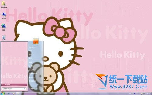 win7主题下载：粉红HelloKitty主题