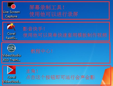会声会影x10图标功能